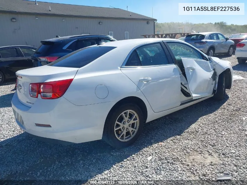 2014 Chevrolet Malibu Ls VIN: 1G11A5SL8EF227536 Lot: 40543123