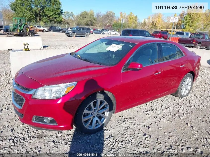 1G11H5SL7EF194590 2014 Chevrolet Malibu Ltz