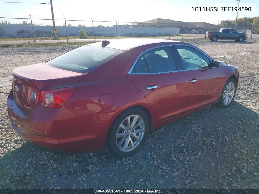 1G11H5SL7EF194590 2014 Chevrolet Malibu Ltz