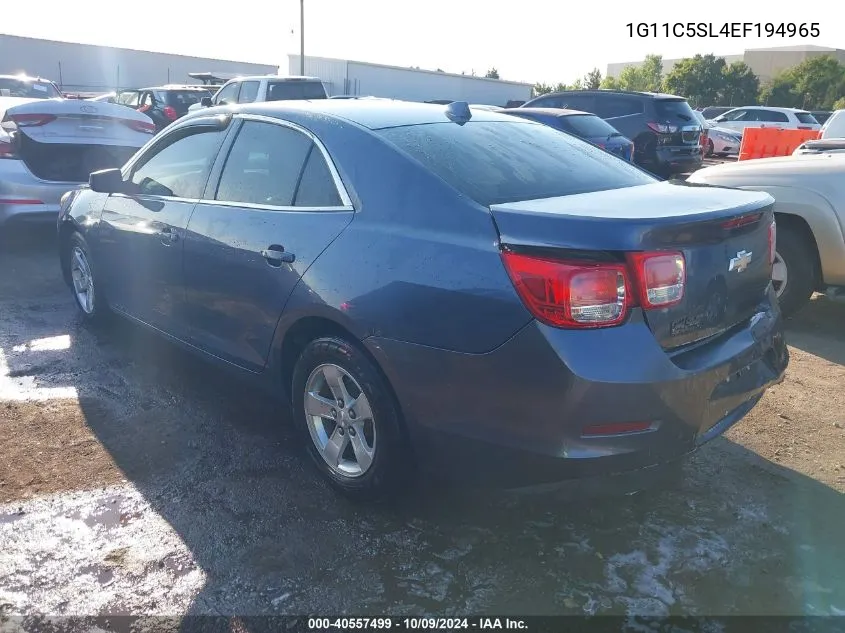 1G11C5SL4EF194965 2014 Chevrolet Malibu 1Lt