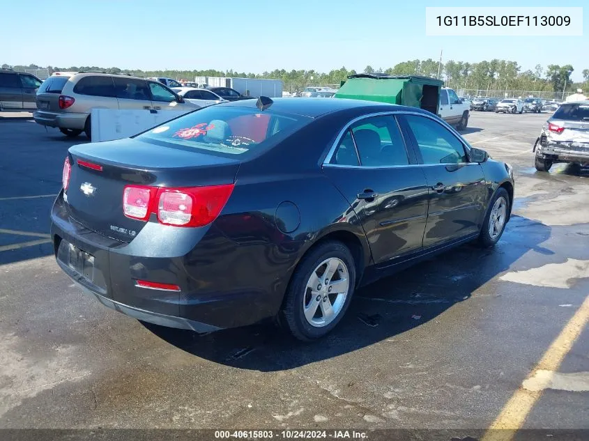 2014 Chevrolet Malibu 1Ls VIN: 1G11B5SL0EF113009 Lot: 40615803