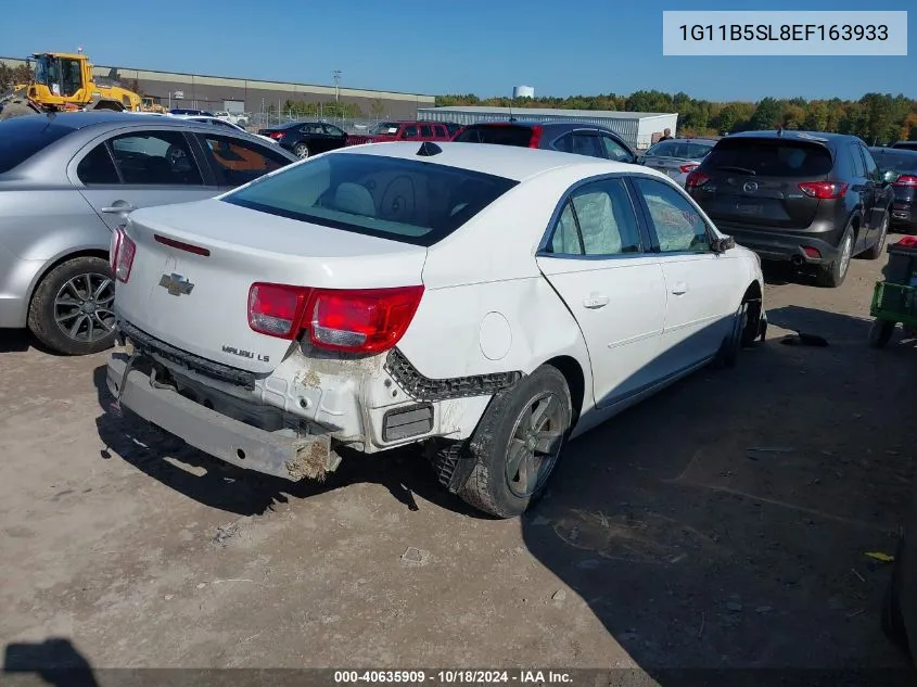 2014 Chevrolet Malibu 1Ls VIN: 1G11B5SL8EF163933 Lot: 40635909