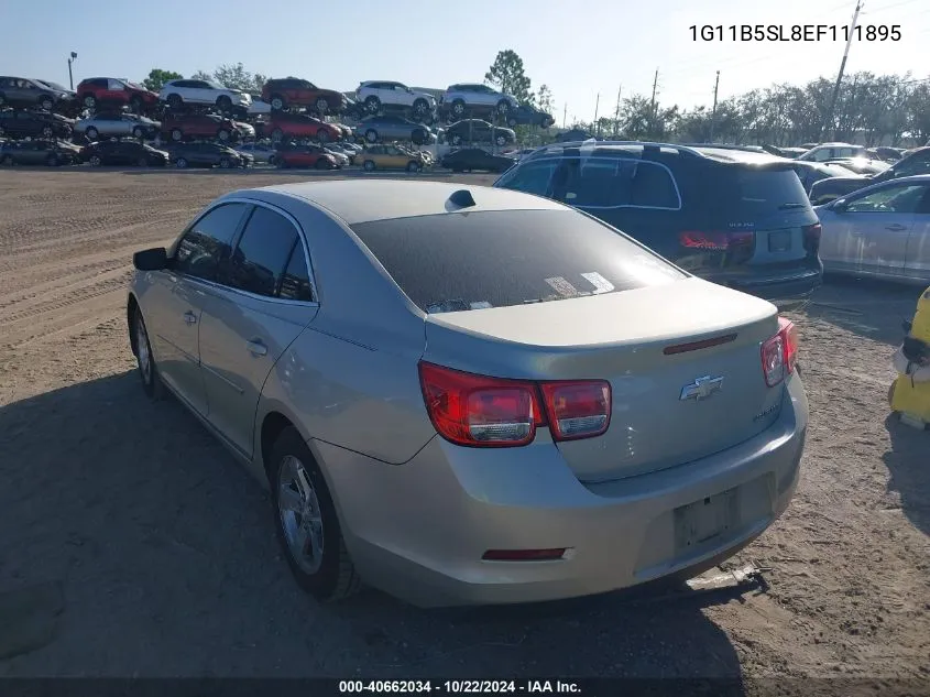 2014 Chevrolet Malibu 1Ls VIN: 1G11B5SL8EF111895 Lot: 40662034