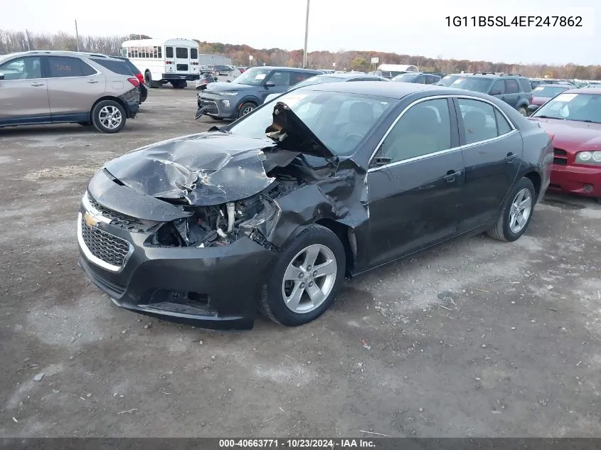 2014 Chevrolet Malibu 1Ls VIN: 1G11B5SL4EF247862 Lot: 40663771