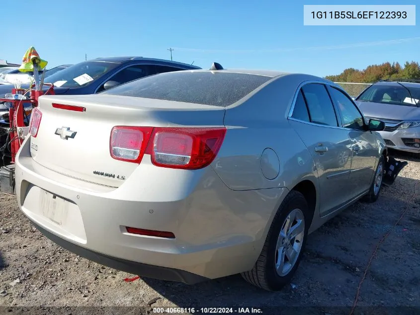 2014 Chevrolet Malibu 1Ls VIN: 1G11B5SL6EF122393 Lot: 40668116