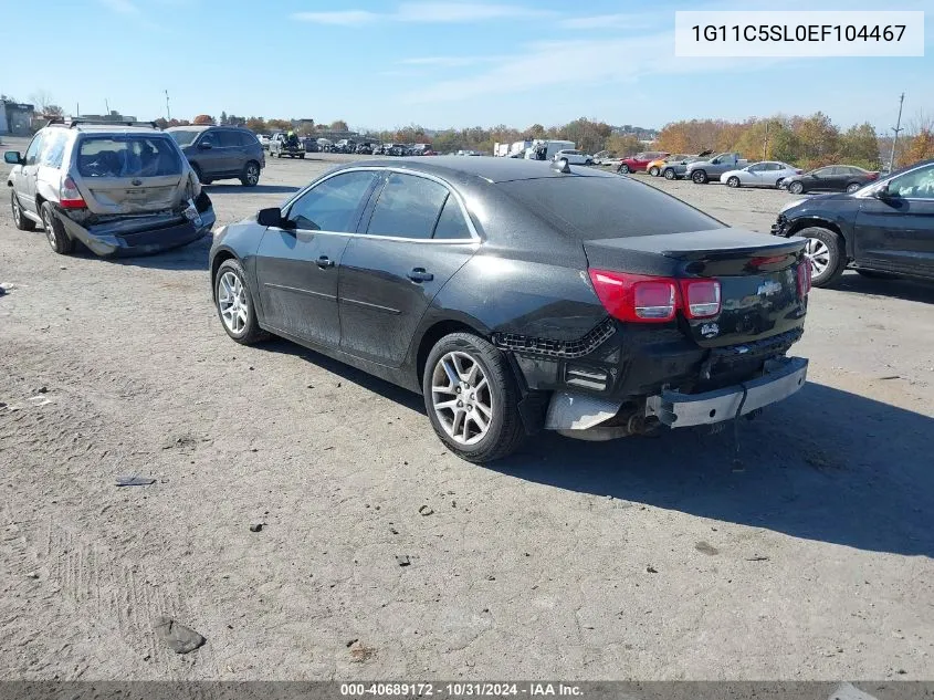 2014 Chevrolet Malibu 1Lt VIN: 1G11C5SL0EF104467 Lot: 40689172