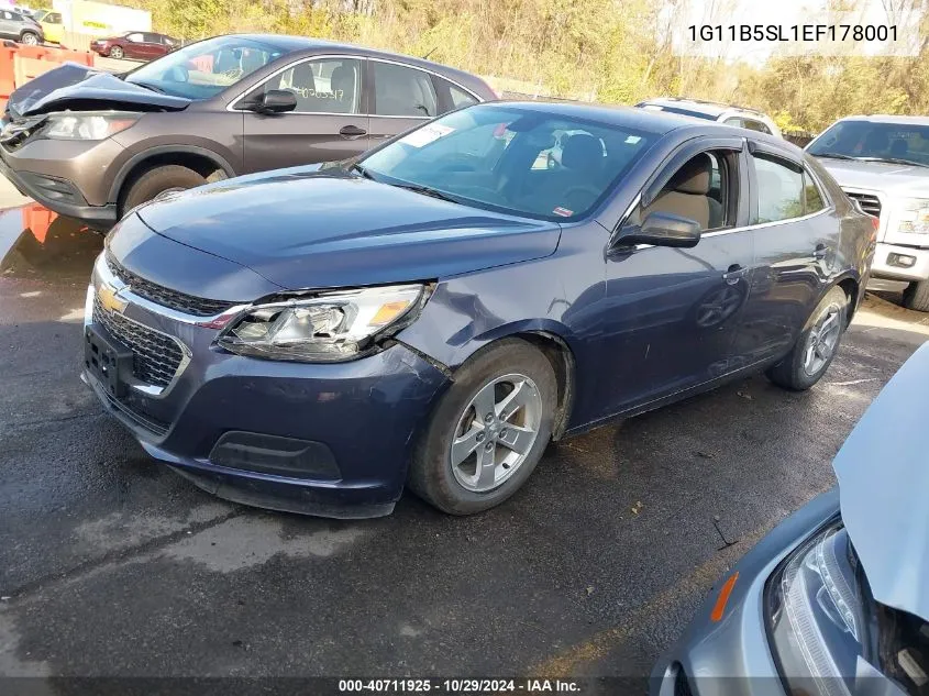 2014 Chevrolet Malibu 1Ls VIN: 1G11B5SL1EF178001 Lot: 40711925