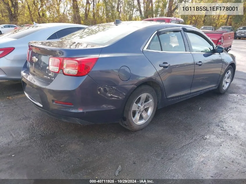 2014 Chevrolet Malibu 1Ls VIN: 1G11B5SL1EF178001 Lot: 40711925