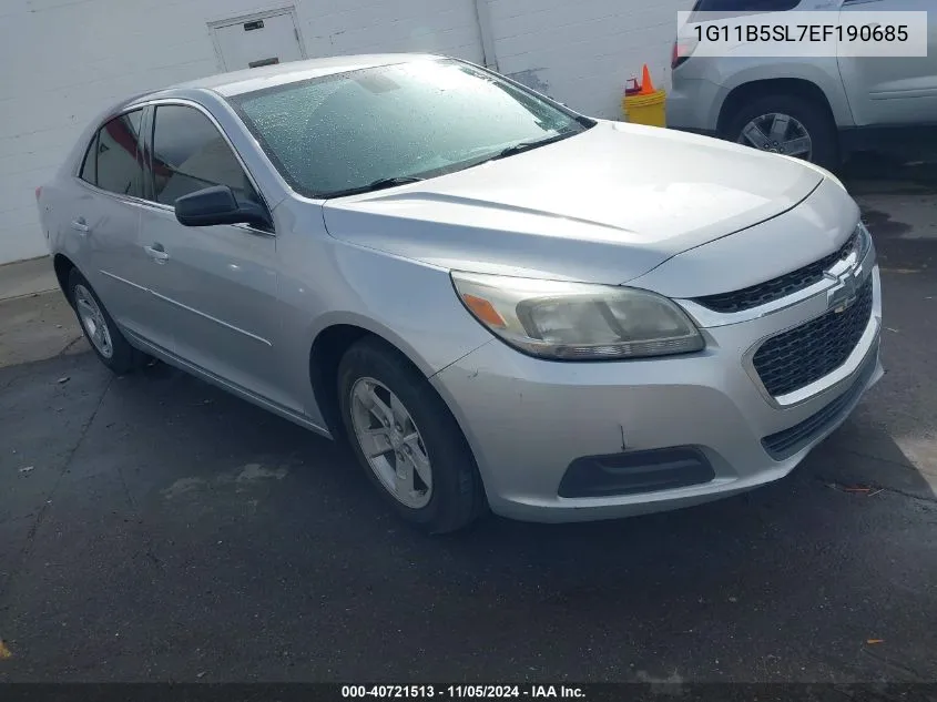 2014 Chevrolet Malibu 1Ls VIN: 1G11B5SL7EF190685 Lot: 40721513