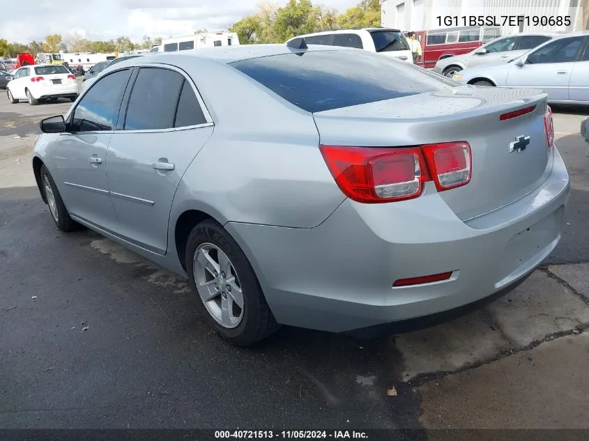 2014 Chevrolet Malibu 1Ls VIN: 1G11B5SL7EF190685 Lot: 40721513