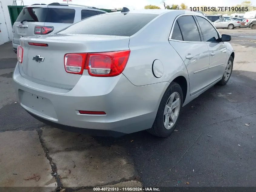 2014 Chevrolet Malibu 1Ls VIN: 1G11B5SL7EF190685 Lot: 40721513