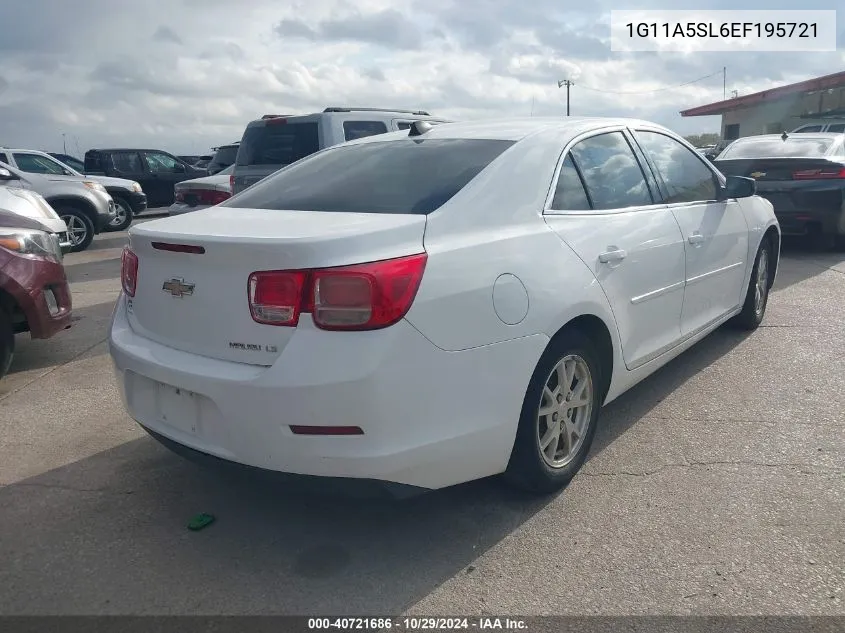 2014 Chevrolet Malibu 1Fl VIN: 1G11A5SL6EF195721 Lot: 40721686