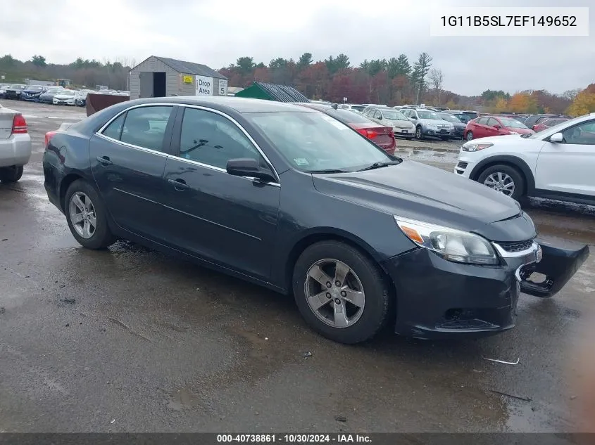 2014 Chevrolet Malibu 1Ls VIN: 1G11B5SL7EF149652 Lot: 40738861