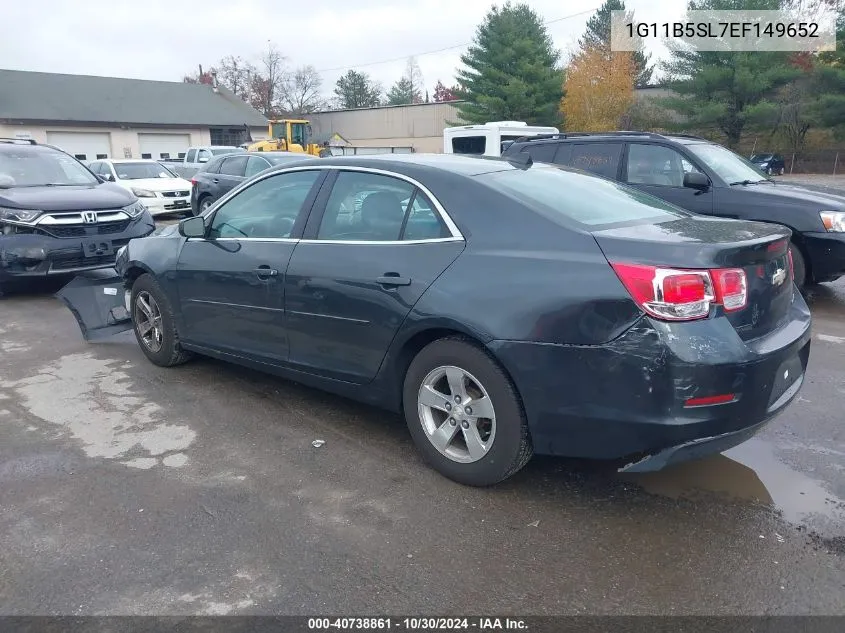 2014 Chevrolet Malibu 1Ls VIN: 1G11B5SL7EF149652 Lot: 40738861