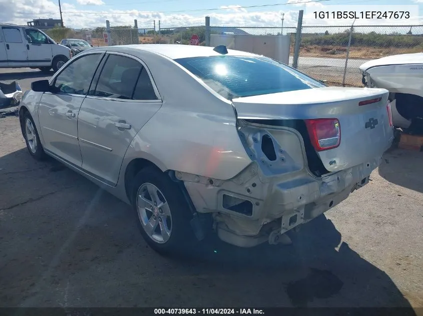 2014 Chevrolet Malibu 1Ls VIN: 1G11B5SL1EF247673 Lot: 40739643