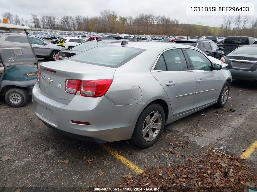 2014 Chevrolet Malibu 1Ls VIN: 1G11B5SL8EF296403 Lot: 40770563