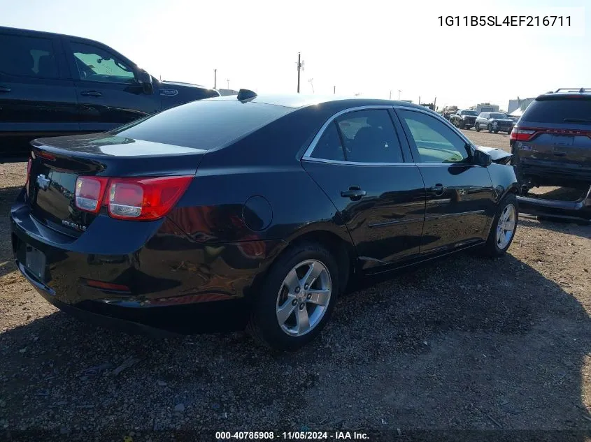 2014 Chevrolet Malibu 1Ls VIN: 1G11B5SL4EF216711 Lot: 40785908