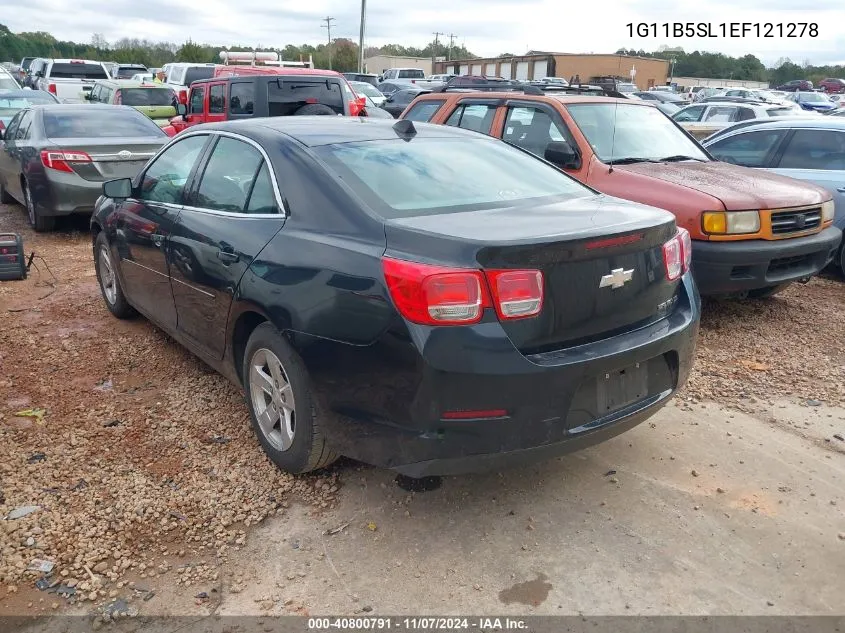 2014 Chevrolet Malibu 1Ls VIN: 1G11B5SL1EF121278 Lot: 40800791