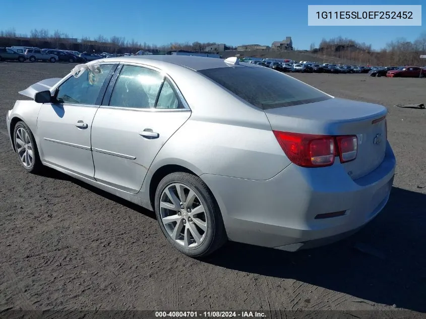 2014 Chevrolet Malibu 2Lt VIN: 1G11E5SL0EF252452 Lot: 40804701