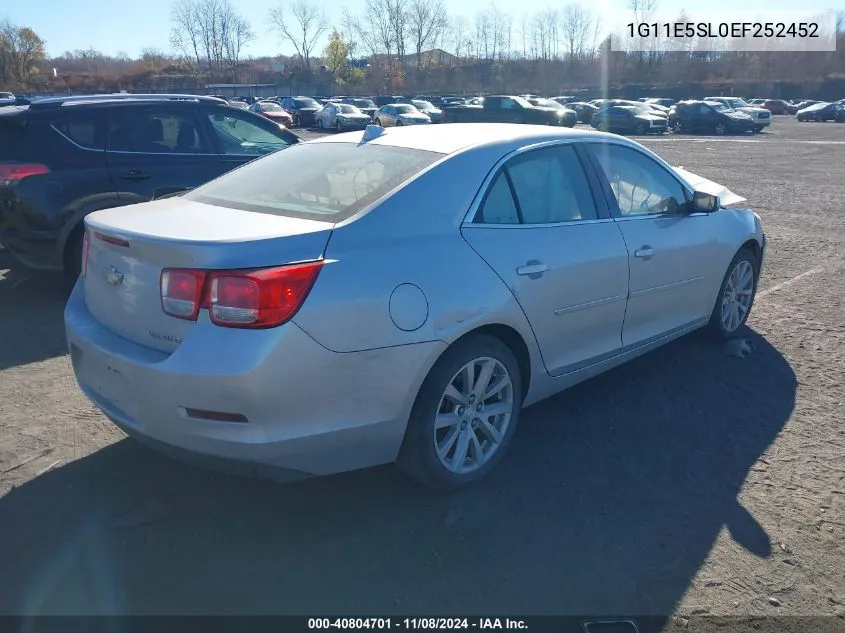 2014 Chevrolet Malibu 2Lt VIN: 1G11E5SL0EF252452 Lot: 40804701