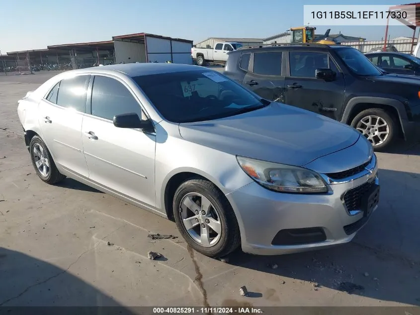 2014 Chevrolet Malibu 1Ls VIN: 1G11B5SL1EF117330 Lot: 40825291