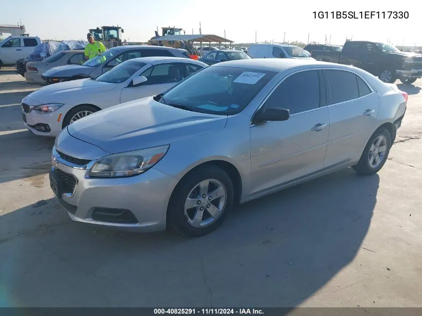 2014 Chevrolet Malibu 1Ls VIN: 1G11B5SL1EF117330 Lot: 40825291