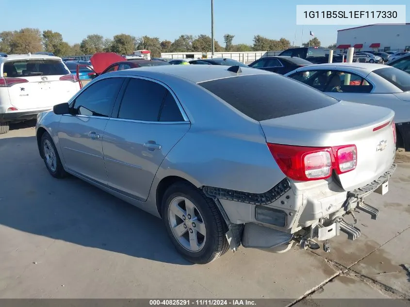 2014 Chevrolet Malibu 1Ls VIN: 1G11B5SL1EF117330 Lot: 40825291