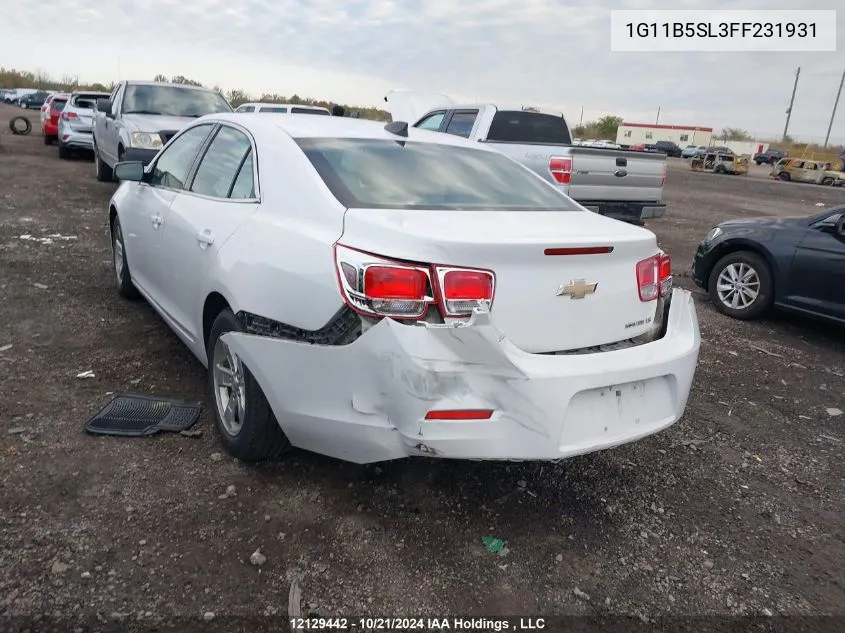 2015 Chevrolet Malibu VIN: 1G11B5SL3FF231931 Lot: 12129442