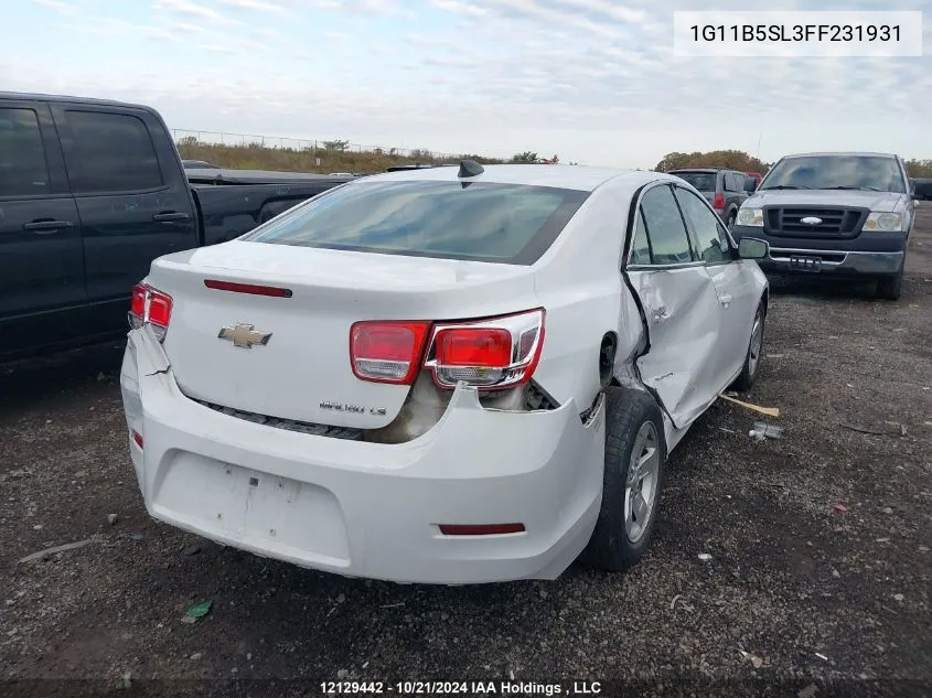 2015 Chevrolet Malibu VIN: 1G11B5SL3FF231931 Lot: 12129442