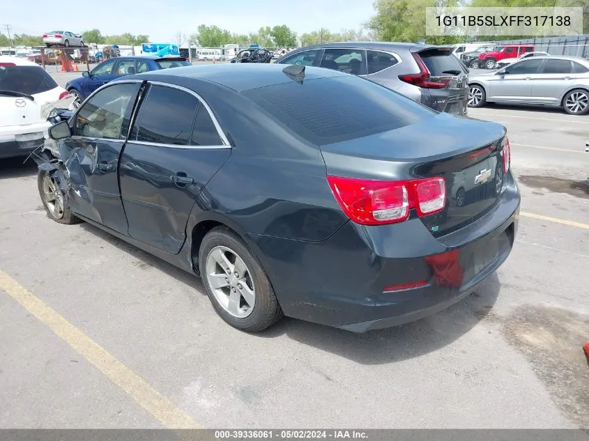 1G11B5SLXFF317138 2015 Chevrolet Malibu Ls