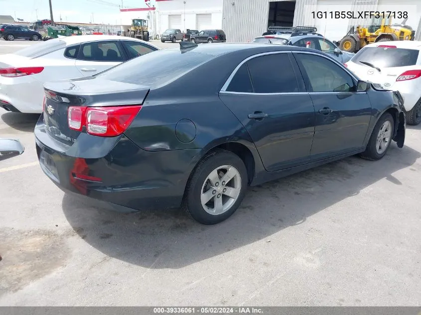 1G11B5SLXFF317138 2015 Chevrolet Malibu Ls