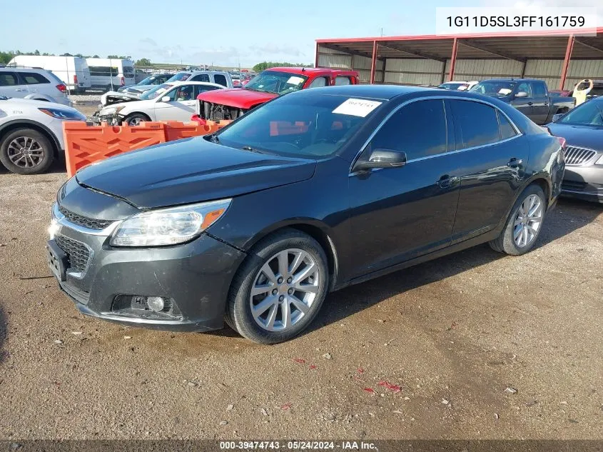 1G11D5SL3FF161759 2015 Chevrolet Malibu 2Lt