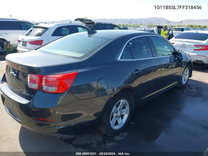 2015 Chevrolet Malibu Ls VIN: 1G11B5SL7FF318456 Lot: 39501631