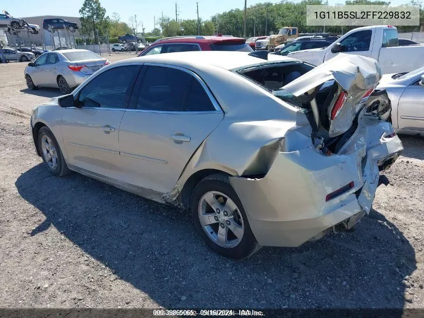 2015 Chevrolet Malibu Ls VIN: 1G11B5SL2FF229832 Lot: 39865065