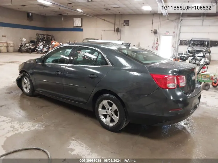 2015 Chevrolet Malibu Ls VIN: 1G11B5SL0FF106532 Lot: 39989038