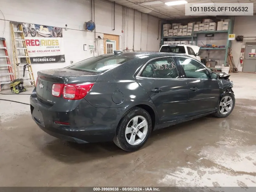 2015 Chevrolet Malibu Ls VIN: 1G11B5SL0FF106532 Lot: 39989038