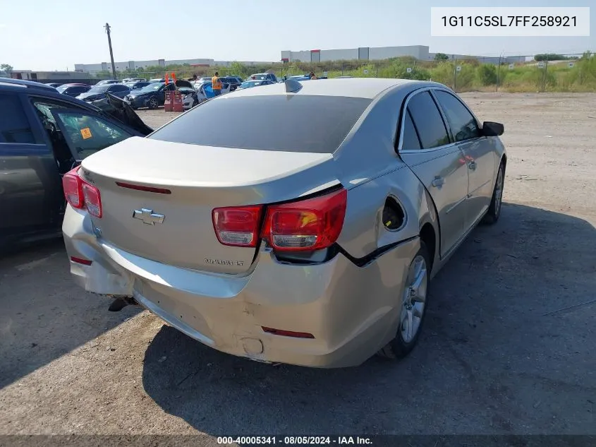 2015 Chevrolet Malibu 1Lt VIN: 1G11C5SL7FF258921 Lot: 40005341