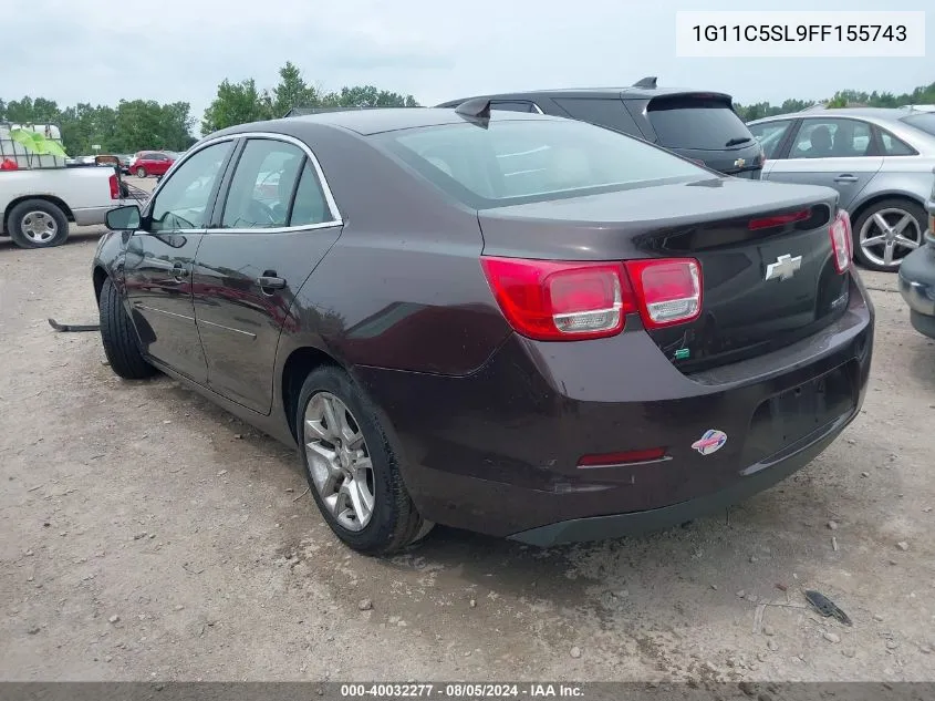 2015 Chevrolet Malibu 1Lt VIN: 1G11C5SL9FF155743 Lot: 40032277