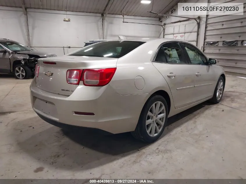 1G11D5SL0FF270230 2015 Chevrolet Malibu 2Lt