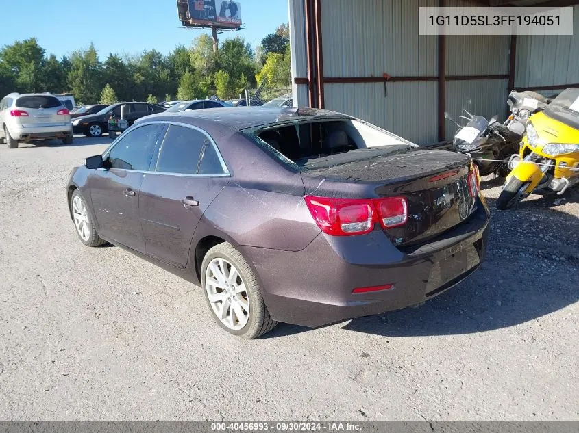 1G11D5SL3FF194051 2015 Chevrolet Malibu 2Lt