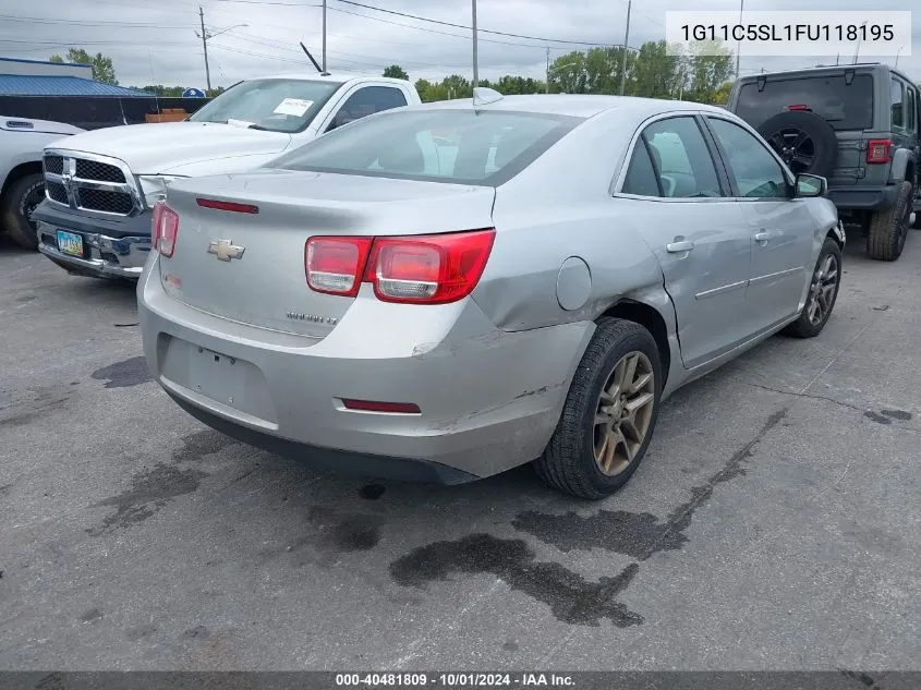 2015 Chevrolet Malibu 1Lt VIN: 1G11C5SL1FU118195 Lot: 40481809