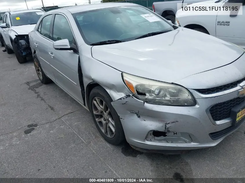 2015 Chevrolet Malibu 1Lt VIN: 1G11C5SL1FU118195 Lot: 40481809