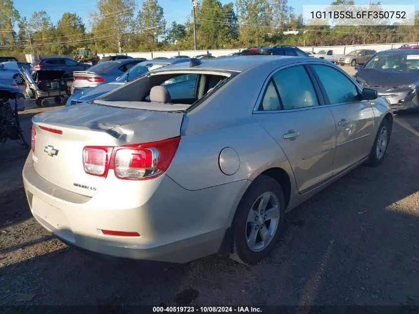 1G11B5SL6FF350752 2015 Chevrolet Malibu Ls