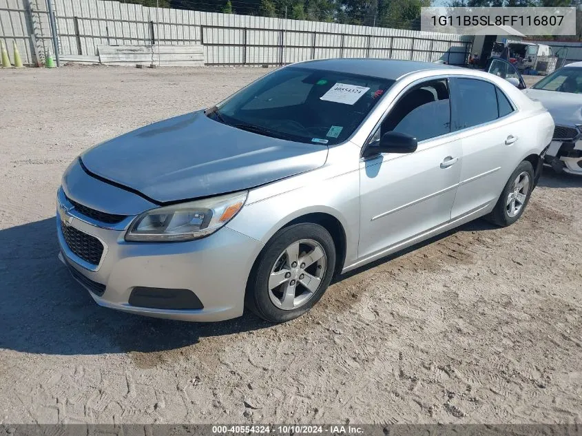 2015 Chevrolet Malibu Ls VIN: 1G11B5SL8FF116807 Lot: 40554324