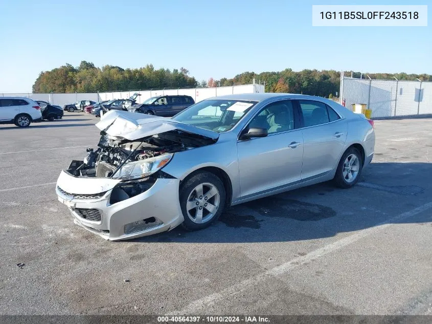 1G11B5SL0FF243518 2015 Chevrolet Malibu Ls