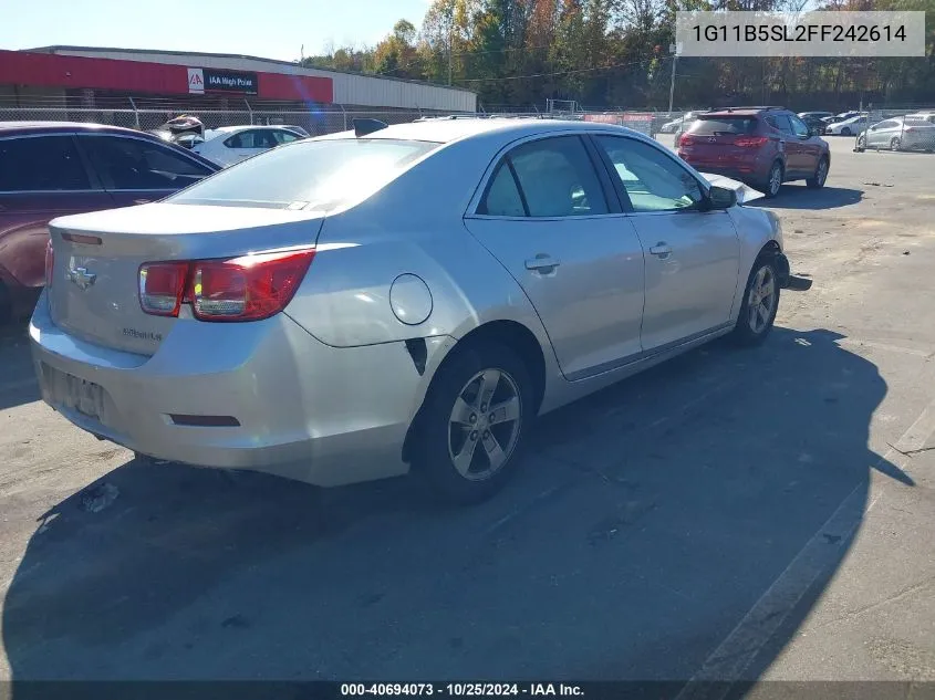 2015 Chevrolet Malibu Ls VIN: 1G11B5SL2FF242614 Lot: 40694073