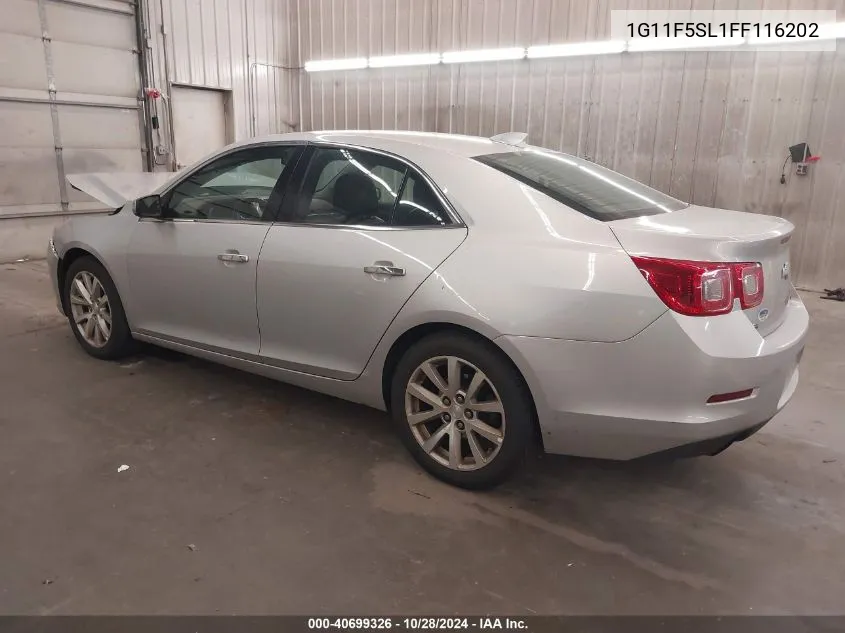 2015 Chevrolet Malibu 1Lz VIN: 1G11F5SL1FF116202 Lot: 40699326