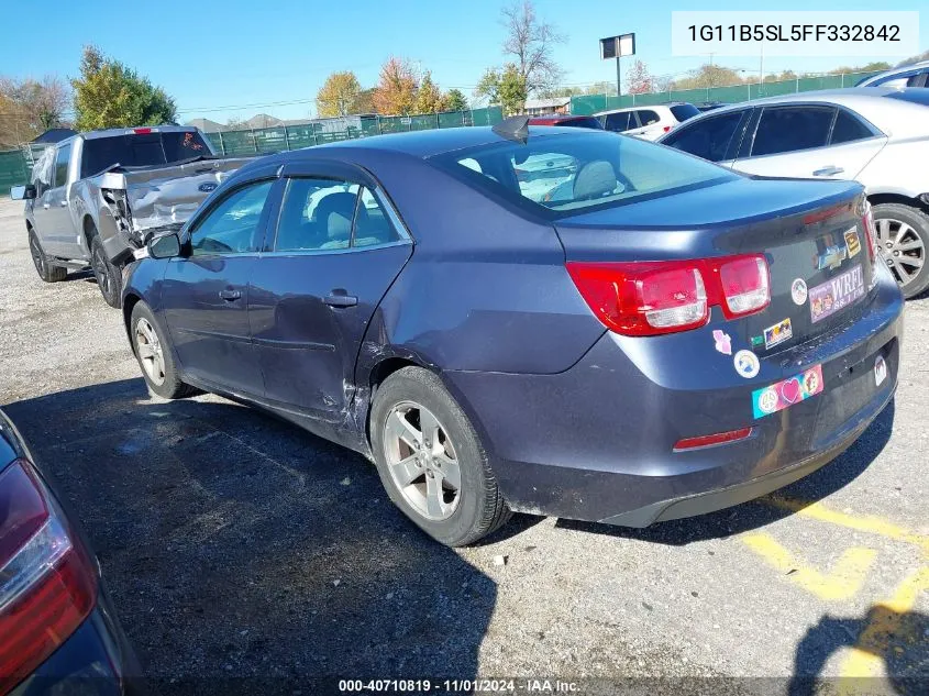 2015 Chevrolet Malibu Ls VIN: 1G11B5SL5FF332842 Lot: 40710819