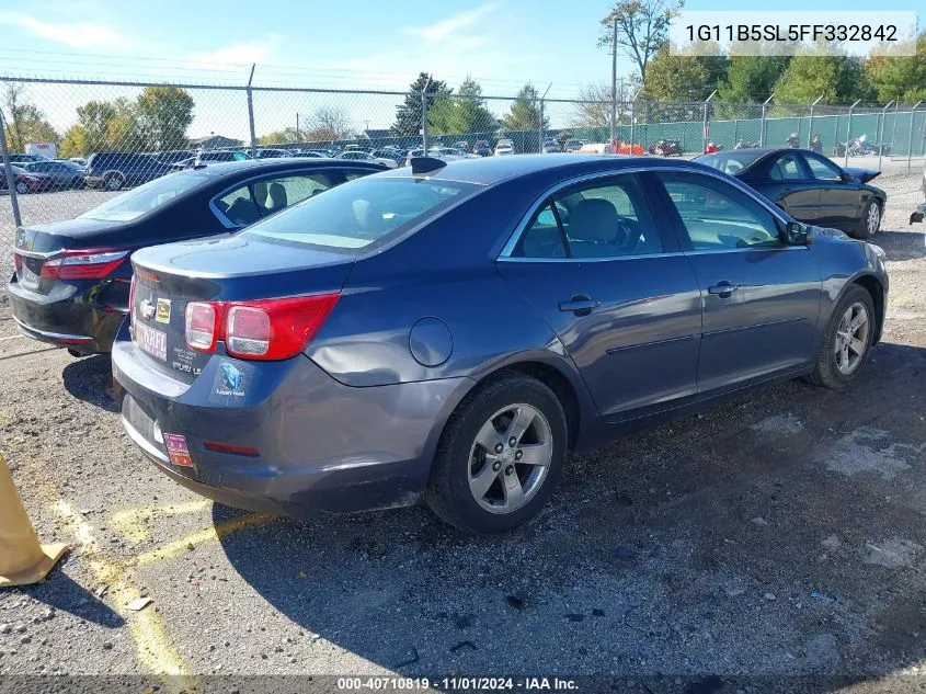 2015 Chevrolet Malibu Ls VIN: 1G11B5SL5FF332842 Lot: 40710819