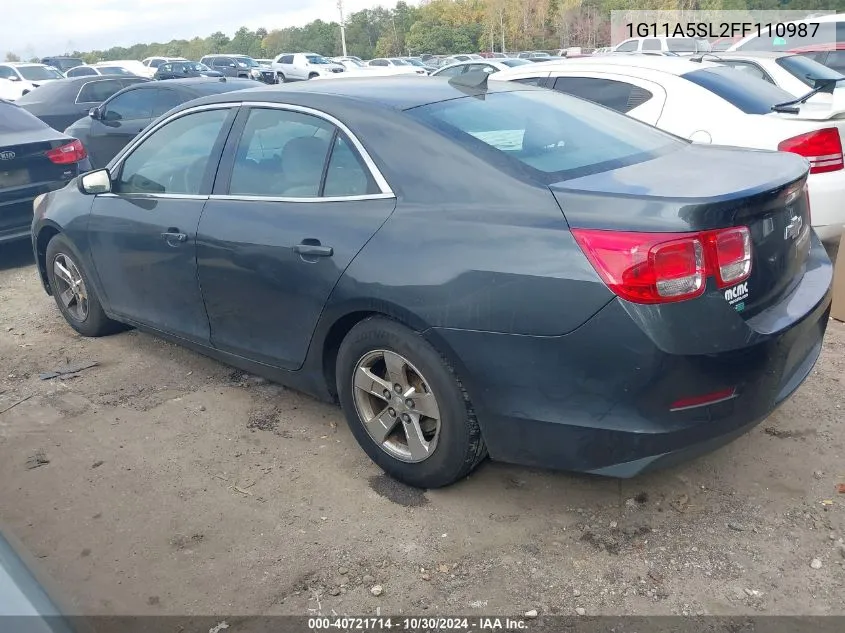 2015 Chevrolet Malibu 1Fl VIN: 1G11A5SL2FF110987 Lot: 40721714